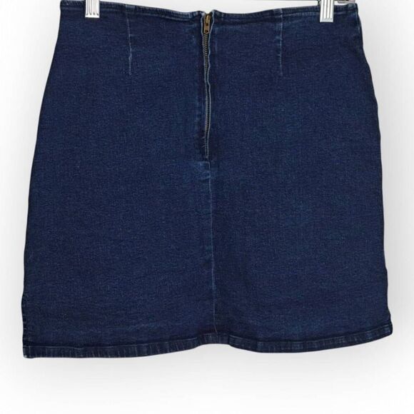 Juniors Dot Com "The Jeans With the Means" Y2K Floral Embroidered Denim Mini Ski - Picture 3 of 5